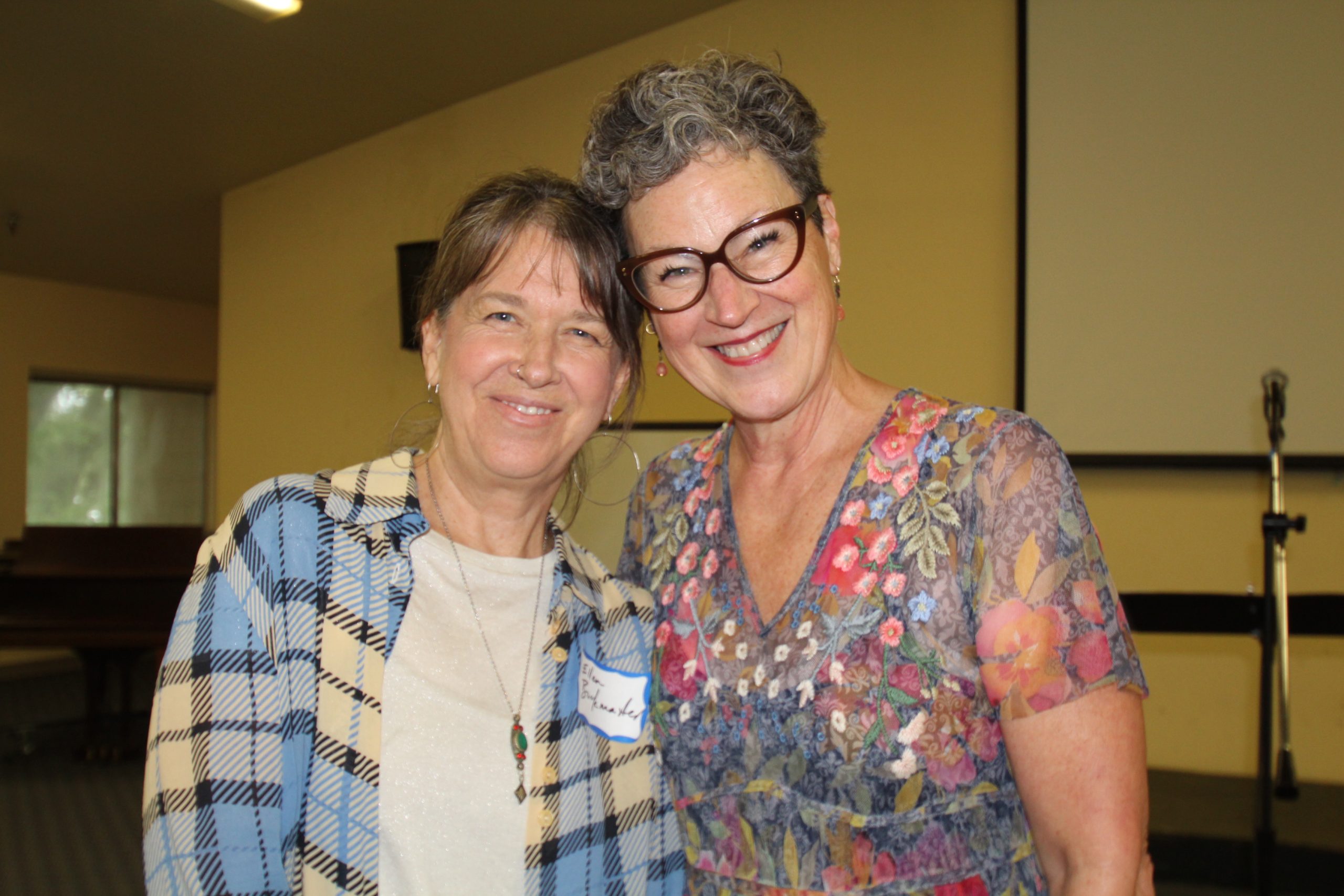 Ellen Buckmaster with Nancy McCranie, Director of Volunteer and Bereavement Services